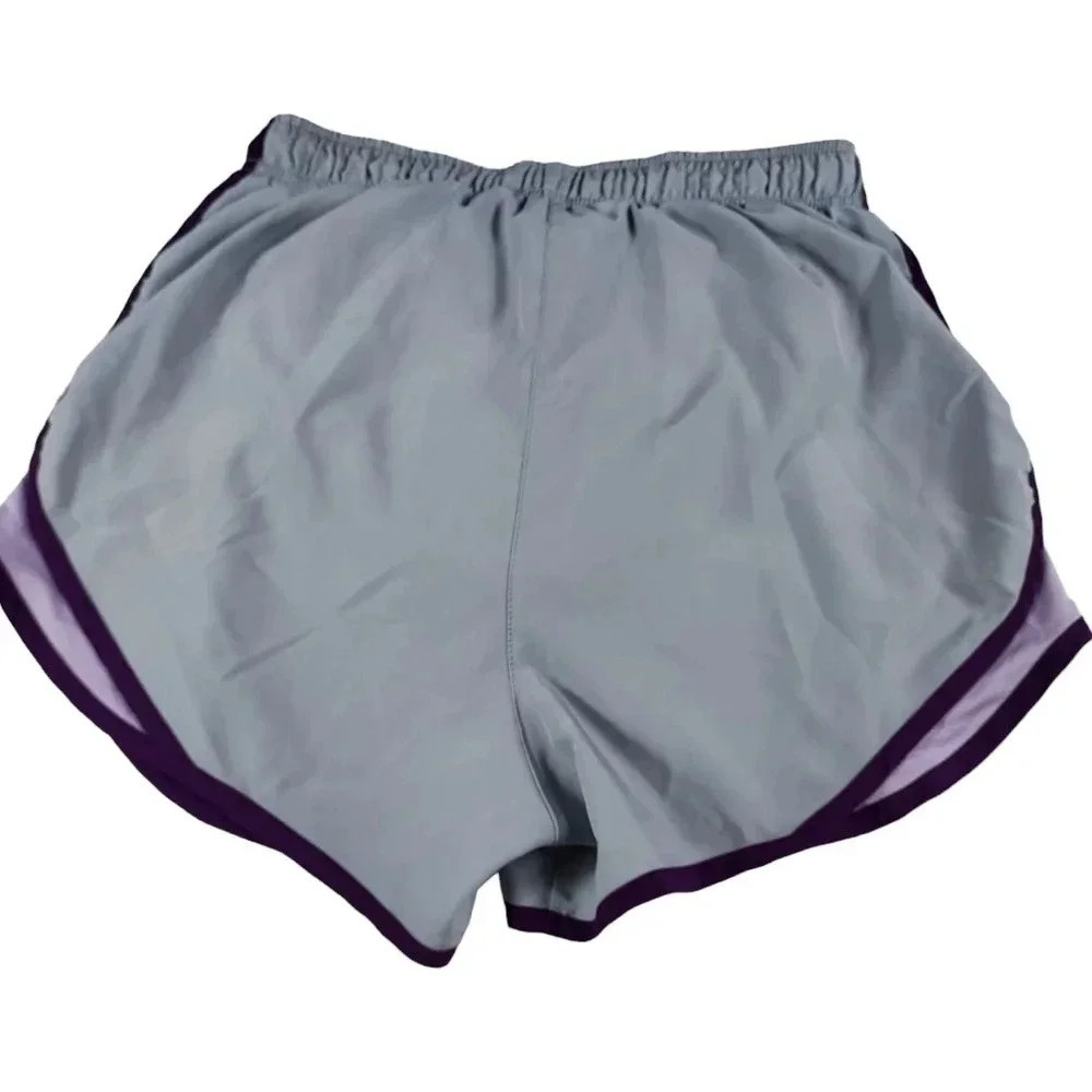 Nike Dri-Fit Grey & Purple Running Womens Shorts Small Integrated Underwear - Picture 9 of 10
